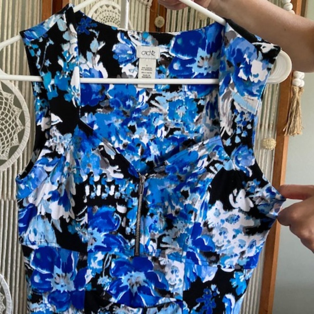 Blue Floral Cache Dress
